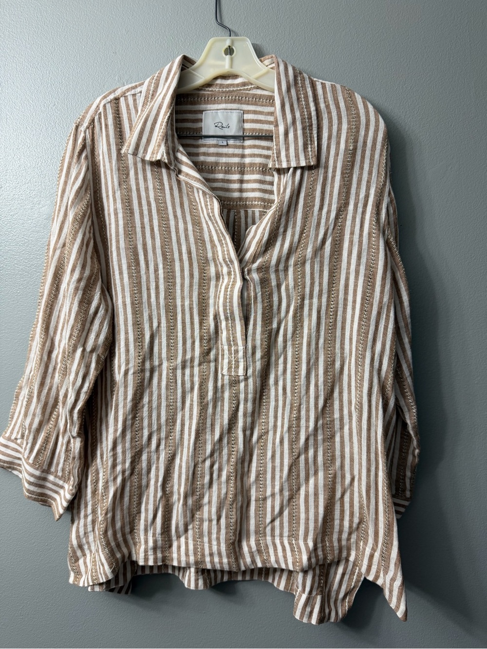 Rails Banks Top in the Palo Santo Stripe colorway vertical stripes Large